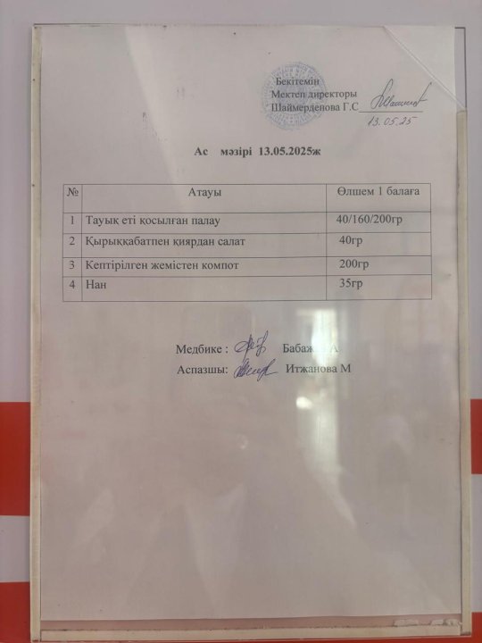 Ас мәзірі